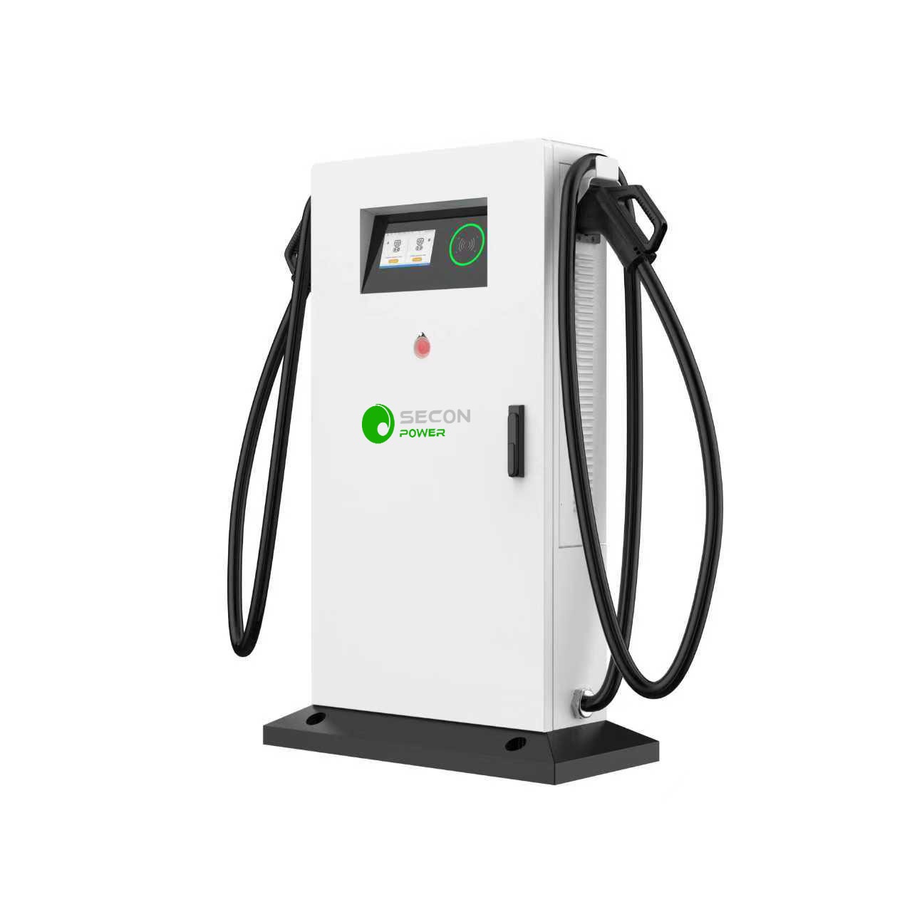 SECON Super DC EV-Schnellladestation 120 / 160 / 240 kW – OCPP 1.6J, 2 Ladekabel und 7-Zoll-Touchscreen